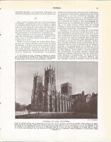 LAMINA 20870: Catedral de York, Inglaterra