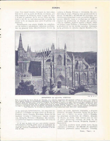 LAMINA 20873: Monasterio de Batalha, Portugal