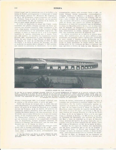 LAMINA 20891: Puente sobre el Tay en Escocia