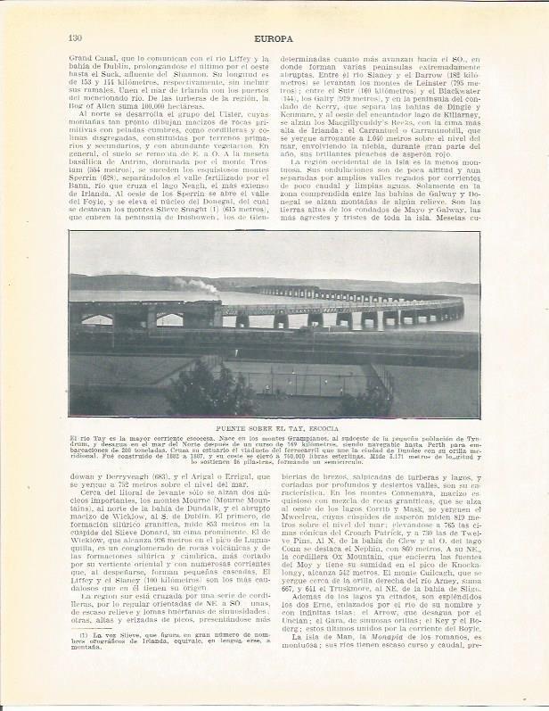 LAMINA 20891: Puente sobre el Tay en Escocia