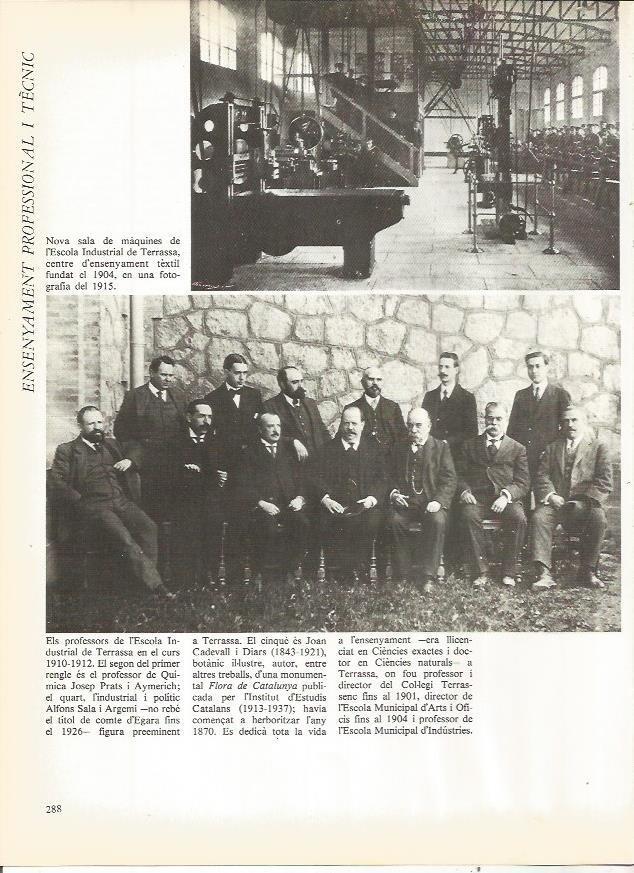 LAMINA 20792: Sala de maquinas y profesores de la Escuela Industrial de Terrassa
