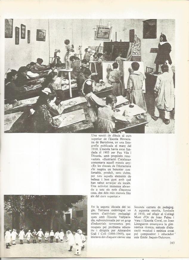 LAMINA 20790: Clase de dibujo en la Escola Horaciana de Barcelona en 1910