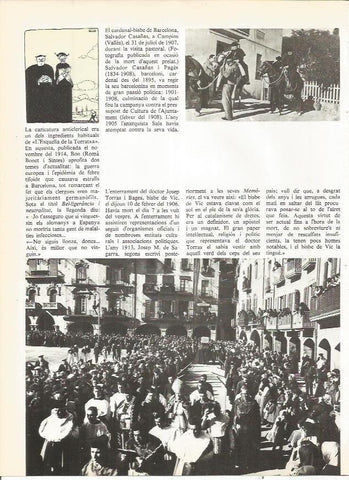 LAMINA 20787: El cardenal de Barcelona en Campins enn 1907