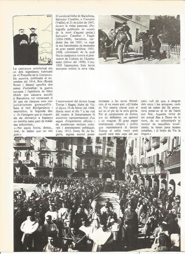 LAMINA 20787: El cardenal de Barcelona en Campins enn 1907