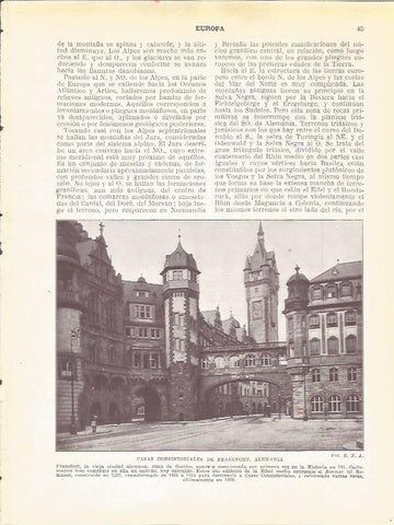 LAMINA 20842: Ayuntamiento de Frankfurt, Alemania