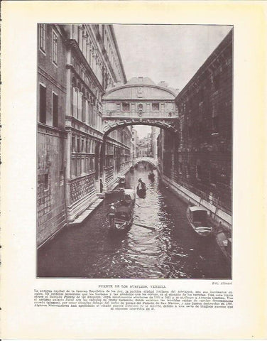 LAMINA 20840: Puente de los Suspiros, Venecia