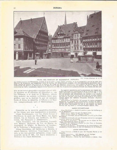LAMINA 20838: Plaza del Mercado de Hildesheim, Alemania