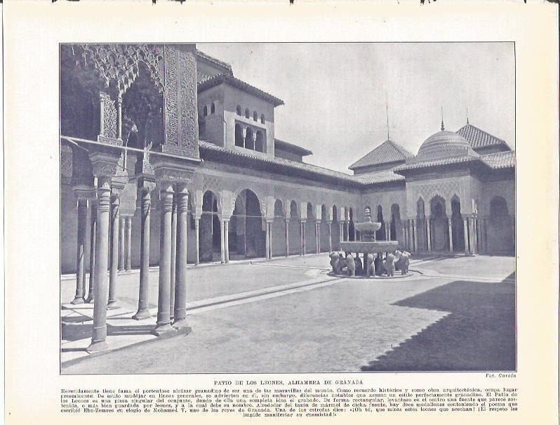 LAMINA 20827: Patio de los Leones de la Alhambra de Granada