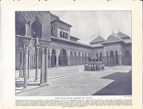 LAMINA 20827: Patio de los Leones de la Alhambra de Granada