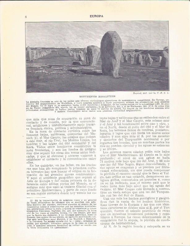 LAMINA 20820: Monumentos megaliticos en laBretaña francesa