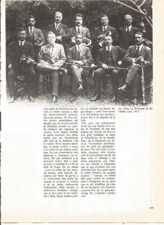 LAMINA 20814: La cobla La Principal de Peralada en 1915