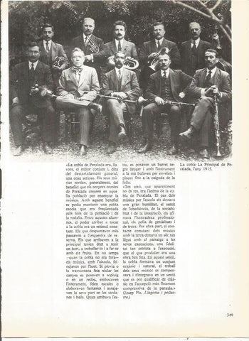 LAMINA 20814: La cobla La Principal de Peralada en 1915