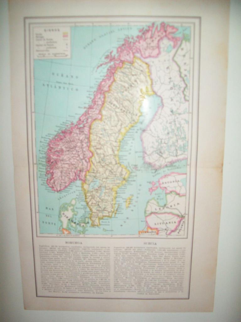 LAMINA 21131: Mapa de Suecia y Noruega