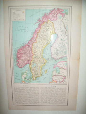 LAMINA 21131: Mapa de Suecia y Noruega