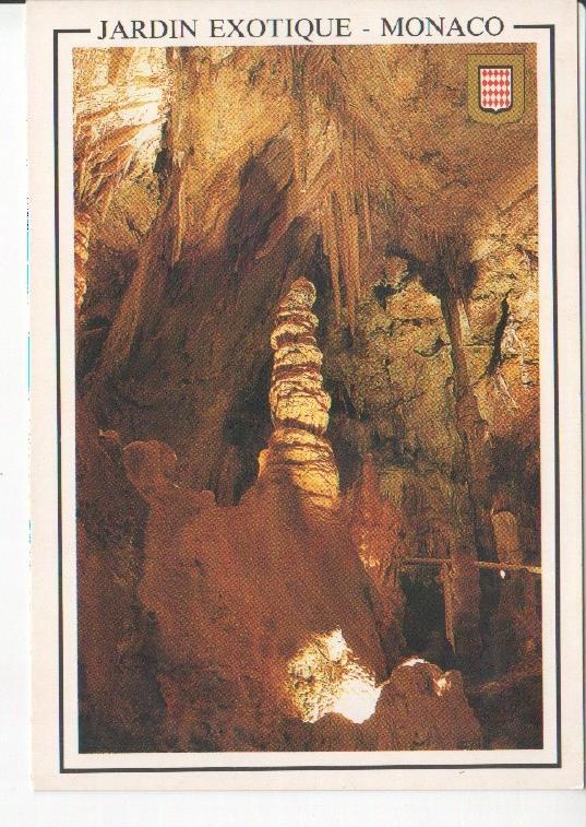 Postal JC0883: Jardin Exotique - Monaco. Stalagmite. Collection Alessandri, photo: A. Tisserandet