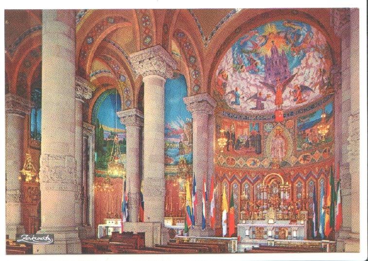 Postal JC0894: Barcelona. Tibidabo. Interior Cripta. Basicila Nac. Exp. Sagrado Corazon de Jesus