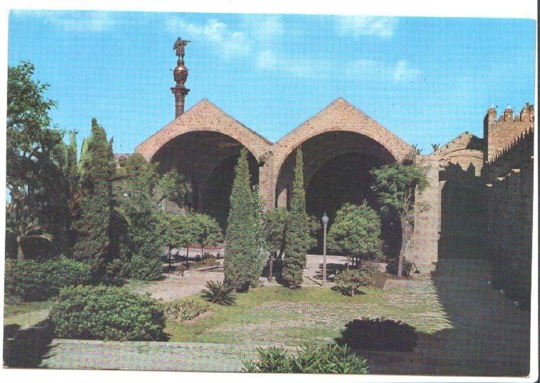 Postal JC0898: Barcelona. Atarazanas y Monumento a Colon