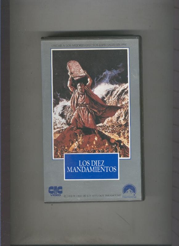 Video VHS: Los diez mandamientos (Charlton Heston-Yul Brynner)