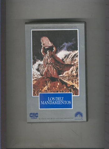 Video VHS: Los diez mandamientos (Charlton Heston-Yul Brynner)