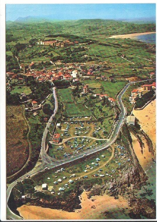 Postal JC0912: Comillas. Vista general aerea del Camping de Comillas