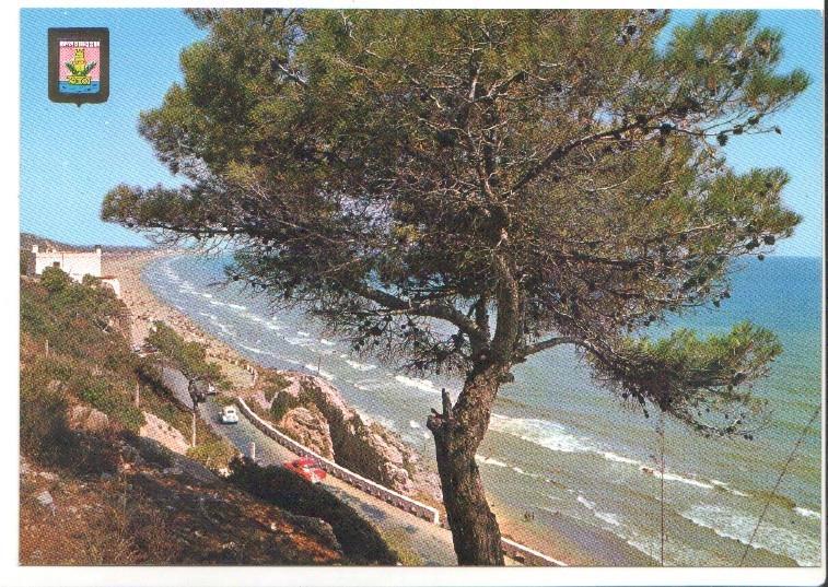 Postal JC0925: Castelldefels. Vista general de la Playa