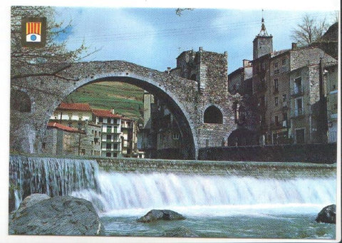Postal JC0951: Camprodon (Girona). Vila d'interes turistic. Pirineu Catala. Puente Romanico