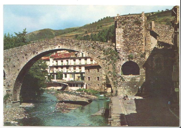 Postal JC0952: Camprodon (Girona). Vila d'interes turistic. Pirineu Catala. Puente Romano sobre el rio Ter