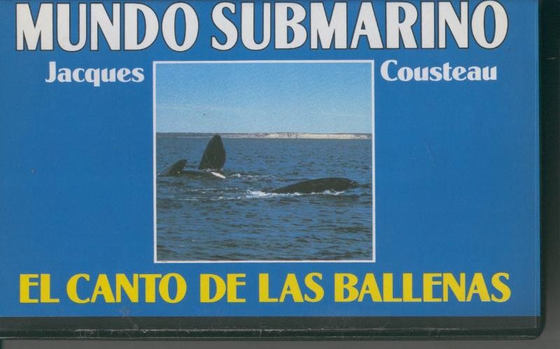 Video VHS: Jacques Cousteau: Mundo Submarino numero 24: En canto de las ballenas