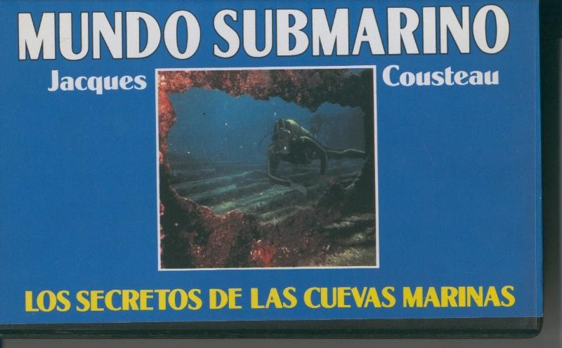 Video VHS: Jacques Cousteau: Mundo Submarino numero 16: Los secretos de las cuevas marinas