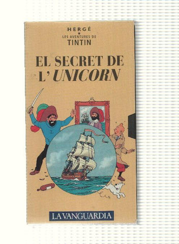 Tintin: VHS La Vanguardia: num 12 - Les Aventures de Tintin. El secret de lunicorn. Herge