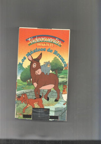 Video VHS: Videocuentos Los Musicos de bremen