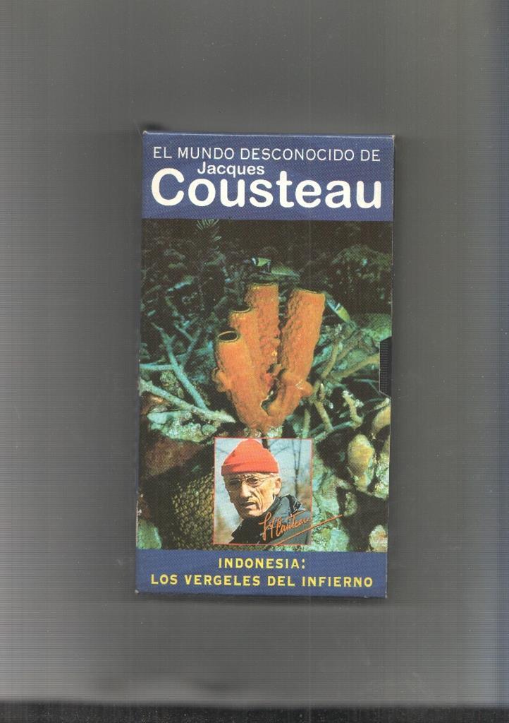 Video VHS: El Mundo desconocido de Jacques Cousteau numero 15: Indonesia Los vergeles del infierno