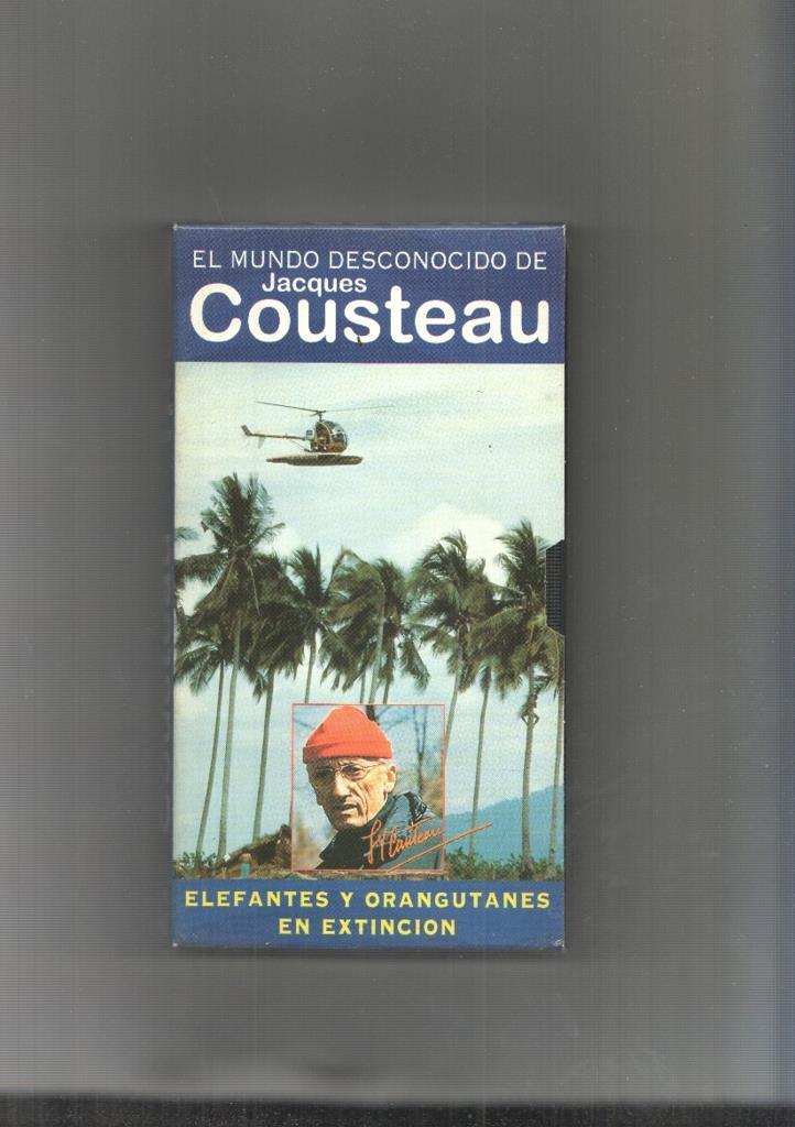 Video VHS: El Mundo desconocido de Jacques Cousteau numero 10: Elefantes y orangutanes en extincion