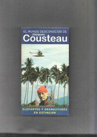 Video VHS: El Mundo desconocido de Jacques Cousteau numero 10: Elefantes y orangutanes en extincion