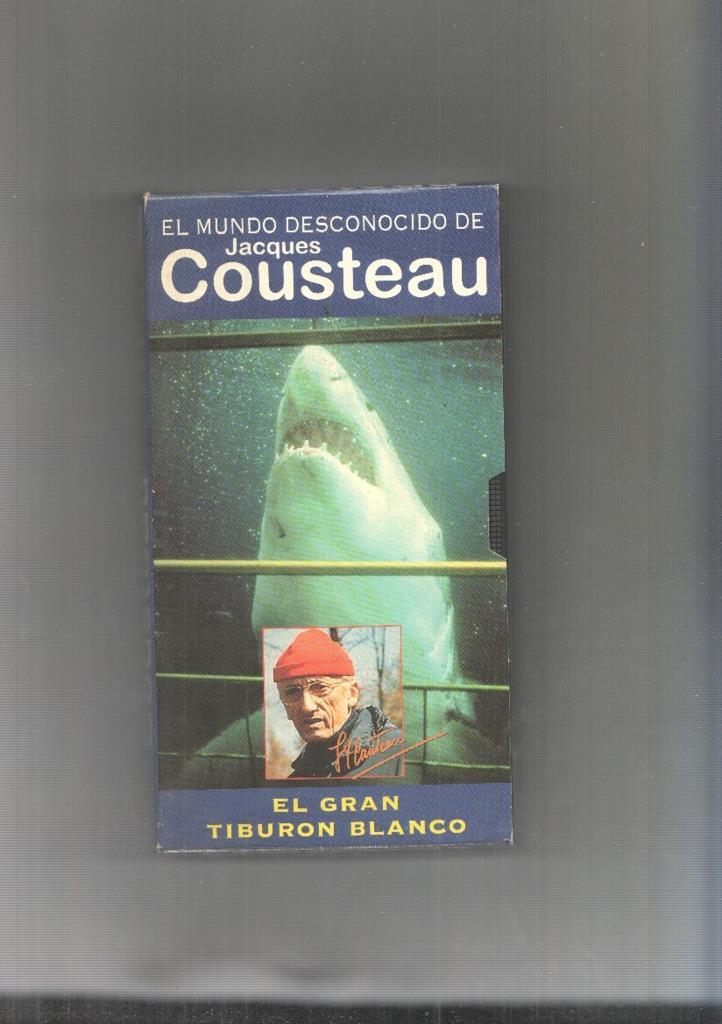 Video VHS: El Mundo desconocido de Jacques Cousteau numero 05: El Gran tiburon blanco
