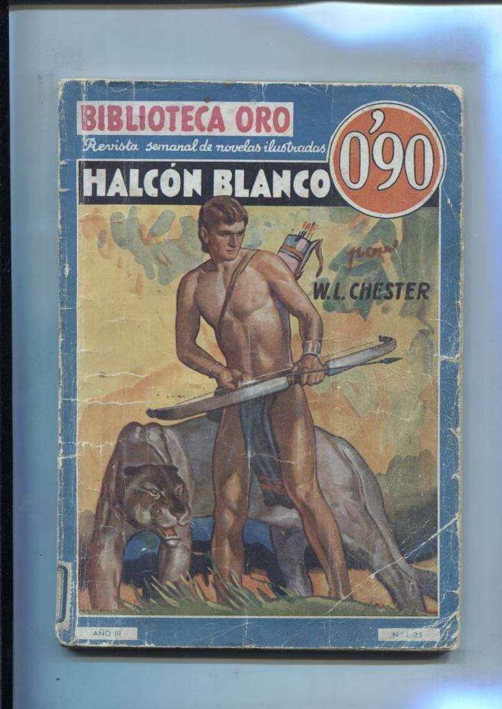 Biblioteca Oro Azul de 0,90 cts numero 1-35: Halcon blanco