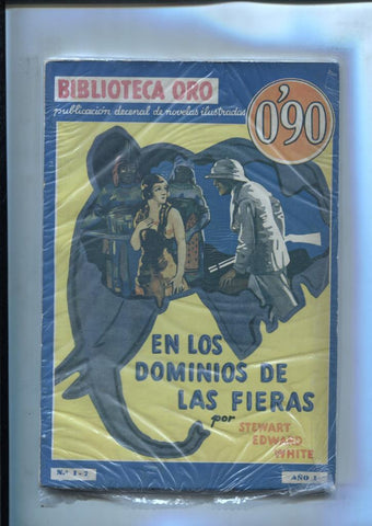 Biblioteca Oro Azul de 0,90 cts numero I-7: En los dominios de las fieras