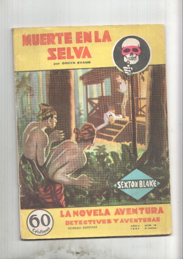 La novela aventura numero 016: Sexton Blake: Muerte en la selva