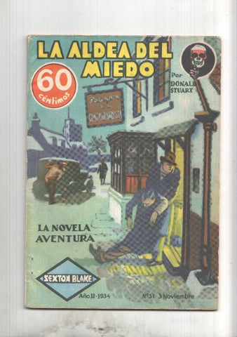 La novela aventura numero 051: Sexton Blake: La aldea del miedo