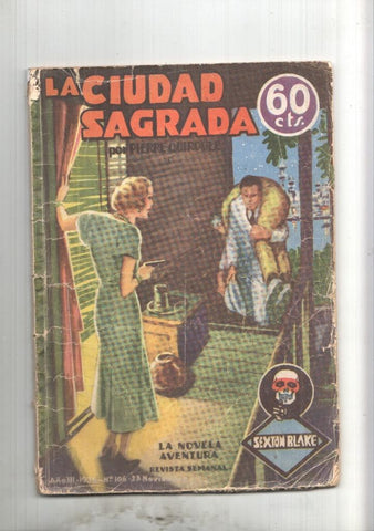 La novela aventura numero 106: Sexton Blake: La ciudad sagrada (numerada 1 en trasera)