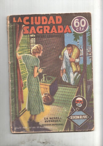 La novela aventura numero 106: Sexton Blake: La ciudad sagrada (numerada 2 en trasera)