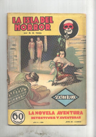 La novela aventura numero 028: Sexton Blake: La isla del horror (The isle of horror9