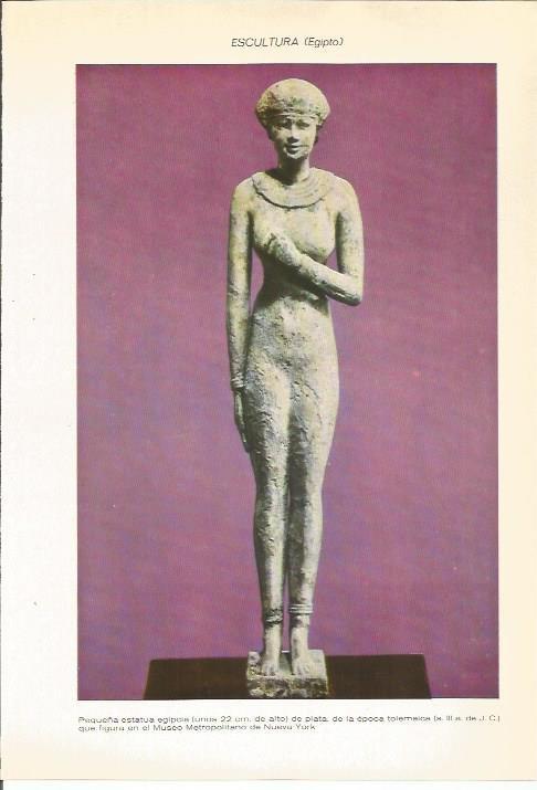 LAMINA 22438: Estatua egipcia de epoca de los Ptolomeos