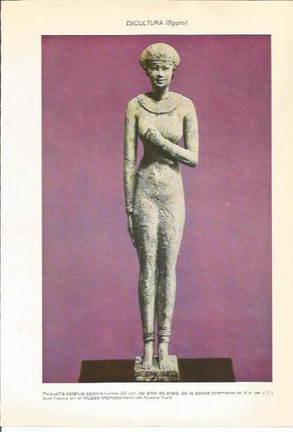 LAMINA 22438: Estatua egipcia de epoca de los Ptolomeos