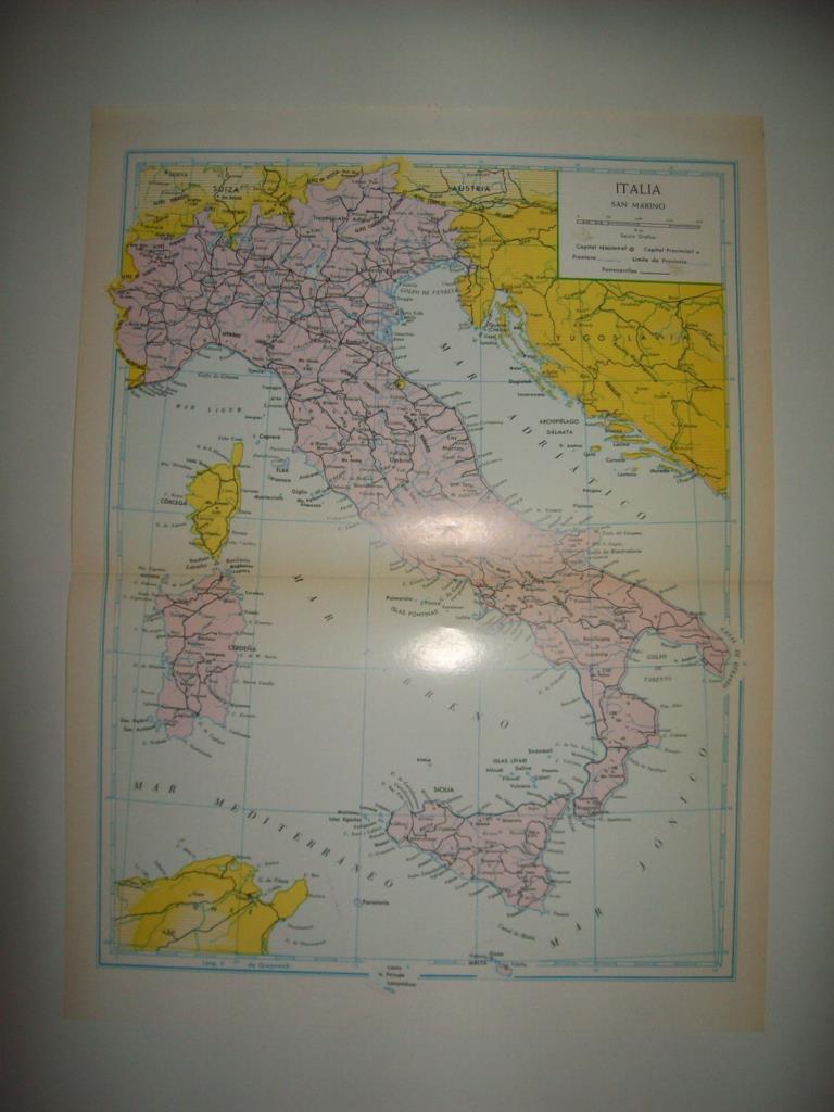 LAMINA 22462: Mapa de Italia y San Marino
