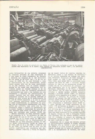 LAMINA 22450: Nave de cardas de peinado en una fabrica de Terrassa, Barcelona