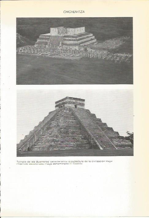 LAMINA 22373: Templo de los Guerreros y piramide de Chichen Itza, Mexico