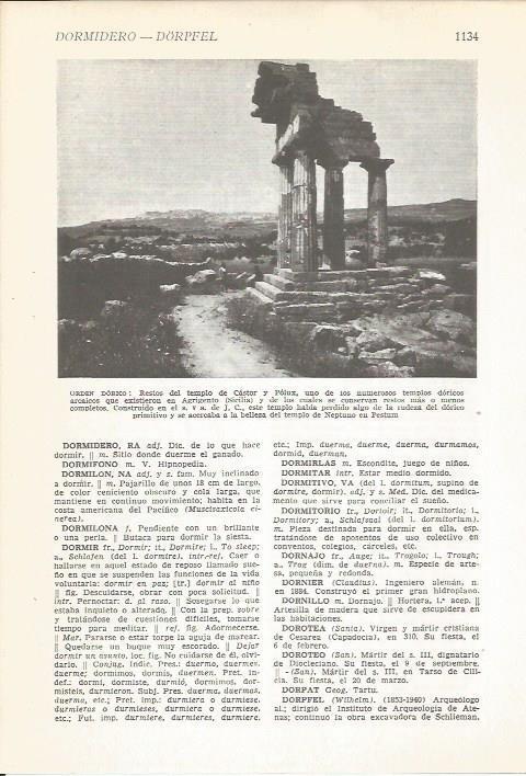 LAMINA 22414: Templo de Castor y Polux en Agrigento, Sicilia