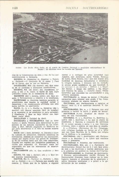 LAMINA 22411: Los Docks West India en el puerto de Londres