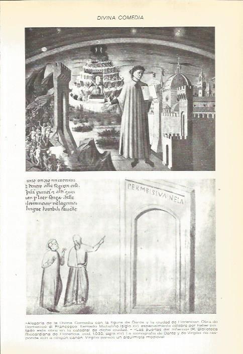 LAMINA 22404: Alegoria de la Divina Comedia de Dante